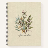 Personalisierte rustikale Wildblumen Notizblock (Vorderseite)