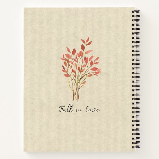 Personalisierte rustikale Wildblumen Notizblock (Rückseite)