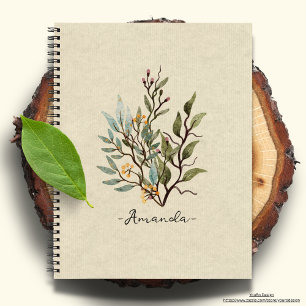 Personalisierte rustikale Wildblumen Notizblock