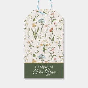 Personalisierte Rustikale Wildblumenwiese "Handaus Geschenkanhänger