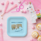 Personalisierte RV-Camping-Papierfächer für das 5. Pappteller (Party)