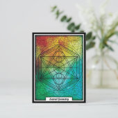 Personalisierte Sacred Geometry Mandala Postkarte (Stehend Vorderseite)