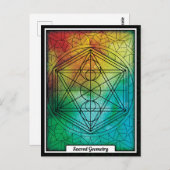 Personalisierte Sacred Geometry Mandala Postkarte (Vorne/Hinten)