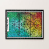 Personalisierte Sacred Geometry Mandala Puzzle (Horizontal)