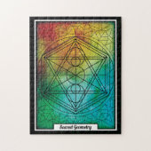Personalisierte Sacred Geometry Mandala Puzzle (Vertikal)
