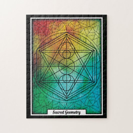 Personalisierte Sacred Geometry Mandala Puzzle (Vertikal)
