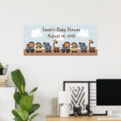Personalisierte Safari Animals Train Poster/Banner Poster (Heimbüro)