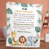 Personalisierte Safari Baby Blankets mit Nachricht Fleecedecke