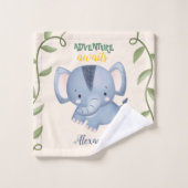 Personalisierte Safari Badhandtuch Set (Waschlappen)