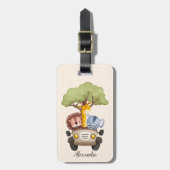Personalisierte Safari Gepäckanhänger (Vorderseite vertikal)