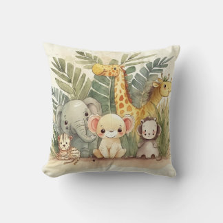 Personalisierte Safari-Jungle-Tiere Kissen