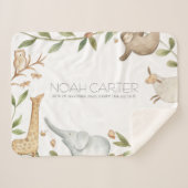 Personalisierte Safari-Kinderdecke Sherpadecke (Vorderseite (Horizontal))