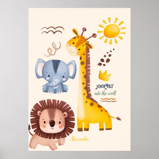 Personalisierte Safari Poster (Vorne)