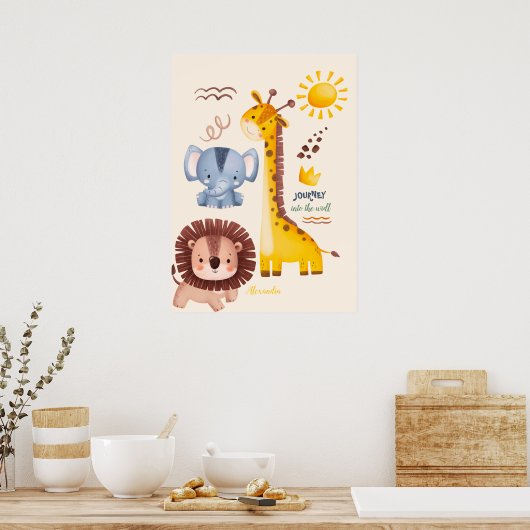 Personalisierte Safari Poster (Küche)