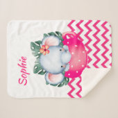Personalisierte Safari-Tiere in einem Cup-Baby-Bla Sherpadecke (Vorderseite (Horizontal))