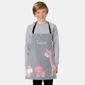 Personalisierte Safari Tiere Kinder Schürze (Getragen)
