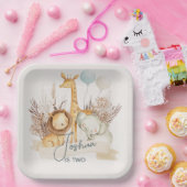 Personalisierte Safari-Tiere Papier-Teller Pappteller (Party)