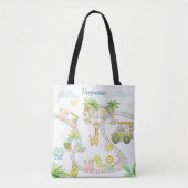 Personalisierte Safari-Tiere Tote-Tasche Tasche (Vorderseite)