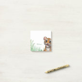 Personalisierte Safari-Tiger-Haftnotizen Post-it Klebezettel (Auf Schreibtisch)