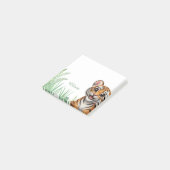 Personalisierte Safari-Tiger-Haftnotizen Post-it Klebezettel (angewinkelt)