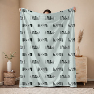 Personalisierte Sage-Decke als Geschenk für Erstge Fleecedecke