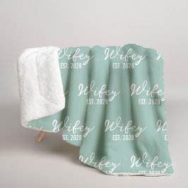 Personalisierte Sage Sherpa-Decke als Geschenk für Sherpadecke