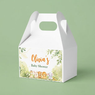 Personalisierte Salbei-Botanical-Dschungel-Baby-Pa Geschenkschachtel