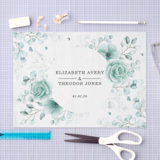 Personalisierte Salbei-Grüntöne Seidenpapier (Handwerk)