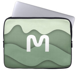 Personalisierte Salbei-Welle-Laptop-Hülle Laptopschutzhülle