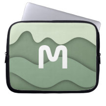 Personalisierte Salbei-Welle-Laptop-Hülle