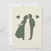 Personalisierte Salbeigrüne Moderne Hochzeit Save The Date (Rückseite)