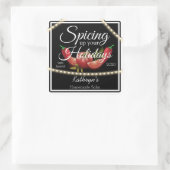 personalisierte Salsa "Urlaub rauchen" Quadratischer Aufkleber (Tasche)