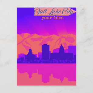 Personalisierte Salt Lake City Postkarte, Utah Kar Postkarte