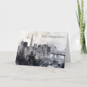 Personalisierte San Francisco-Karte Feiertagskarte