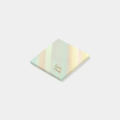 Personalisierte sanfte Pastellfarben Post-it Klebezettel (angewinkelt)