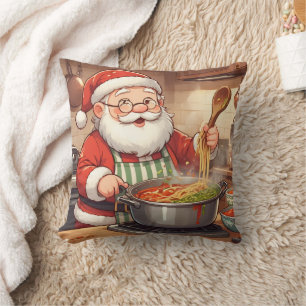 Personalisierte Santa Chef Pasta Nacht Wurfkissen Kissen