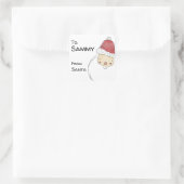 Personalisierte Santa Gift Tags Quadratischer Aufkleber (Tasche)