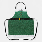 Personalisierte Santa Schürze Dazzling Emerald Gre (Vorderseite)