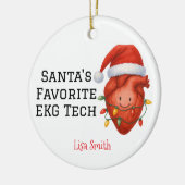 Personalisierte Santa's EKG Tech Keramik Ornament (Links)