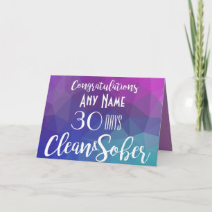 Personalisierte, saubere und nüchterne Grußkarte Karte