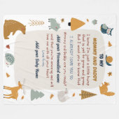 Personalisierte Säugling-Nachrichtenflanken - Säug Fleecedecke (Vorderseite (Horizontal))