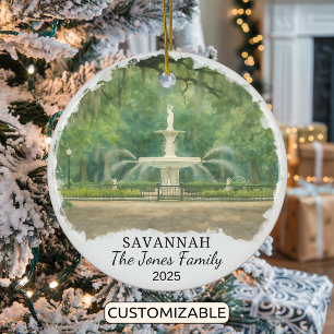 Personalisierte Savannah Ornament, Georgien Keramik Ornament