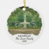 Personalisierte Savannah Ornament, Georgien Keramik Ornament (Vorne)