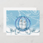 Personalisierte Save the Date-Card-Winterhochzeit Ankündigungspostkarte (Vorne/Hinten)