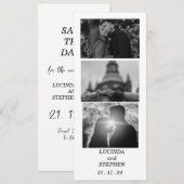 Personalisierte Save the Date Einladung mit Paar (Vorne/Hinten)
