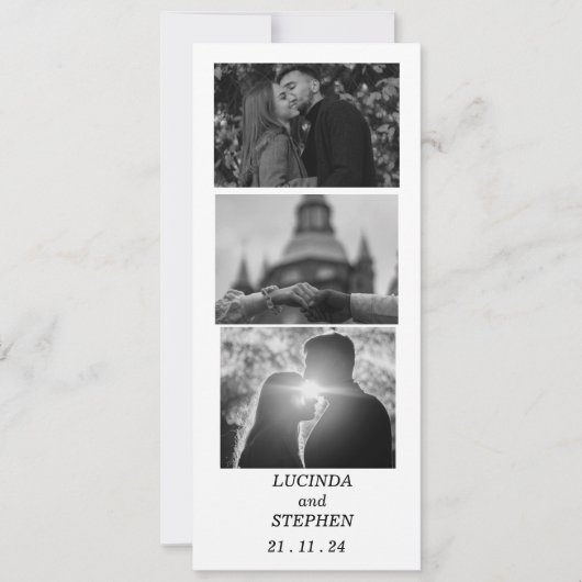 Personalisierte Save the Date Einladung mit Paar (Vorderseite)
