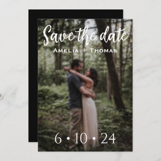 personalisierte Save the Date Einladungen (Vorne/Hinten)