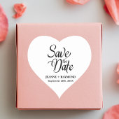 Personalisierte Save the Date Hochzeitsankündigung Herz-Aufkleber
