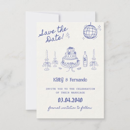 Personalisierte Save-the-Date-Hochzeitseinladung Save The Date (Vorderseite)