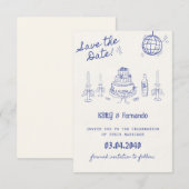 Personalisierte Save-the-Date-Hochzeitseinladung Save The Date (Vorne/Hinten)